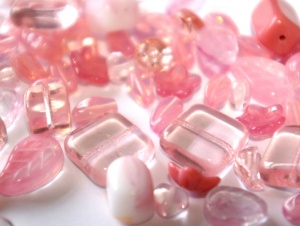Czech Glass Bead mix 250g pink